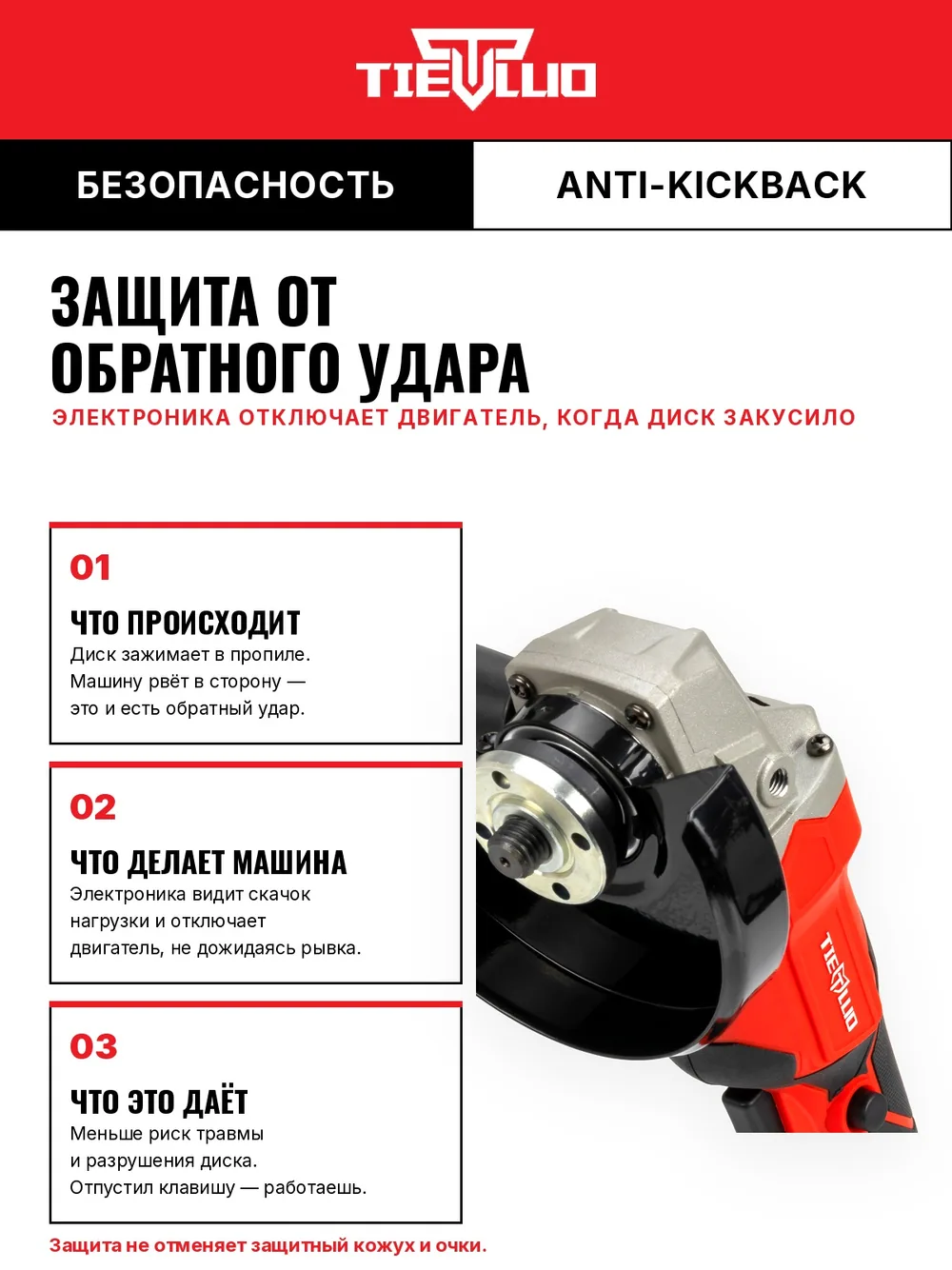 защита от удара УШМ tiellio 100TD