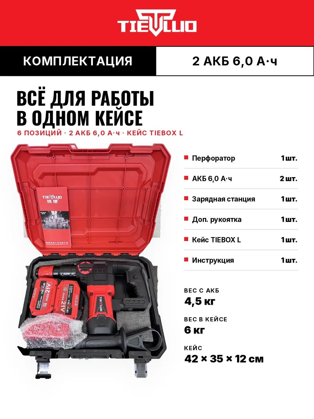 комплектация перфоратор tiellio 30TD