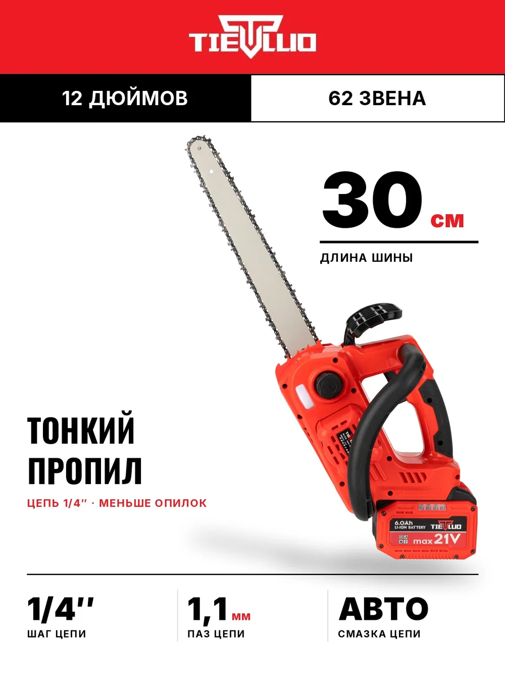 шина и цепь цепная пила tiellio G12 1